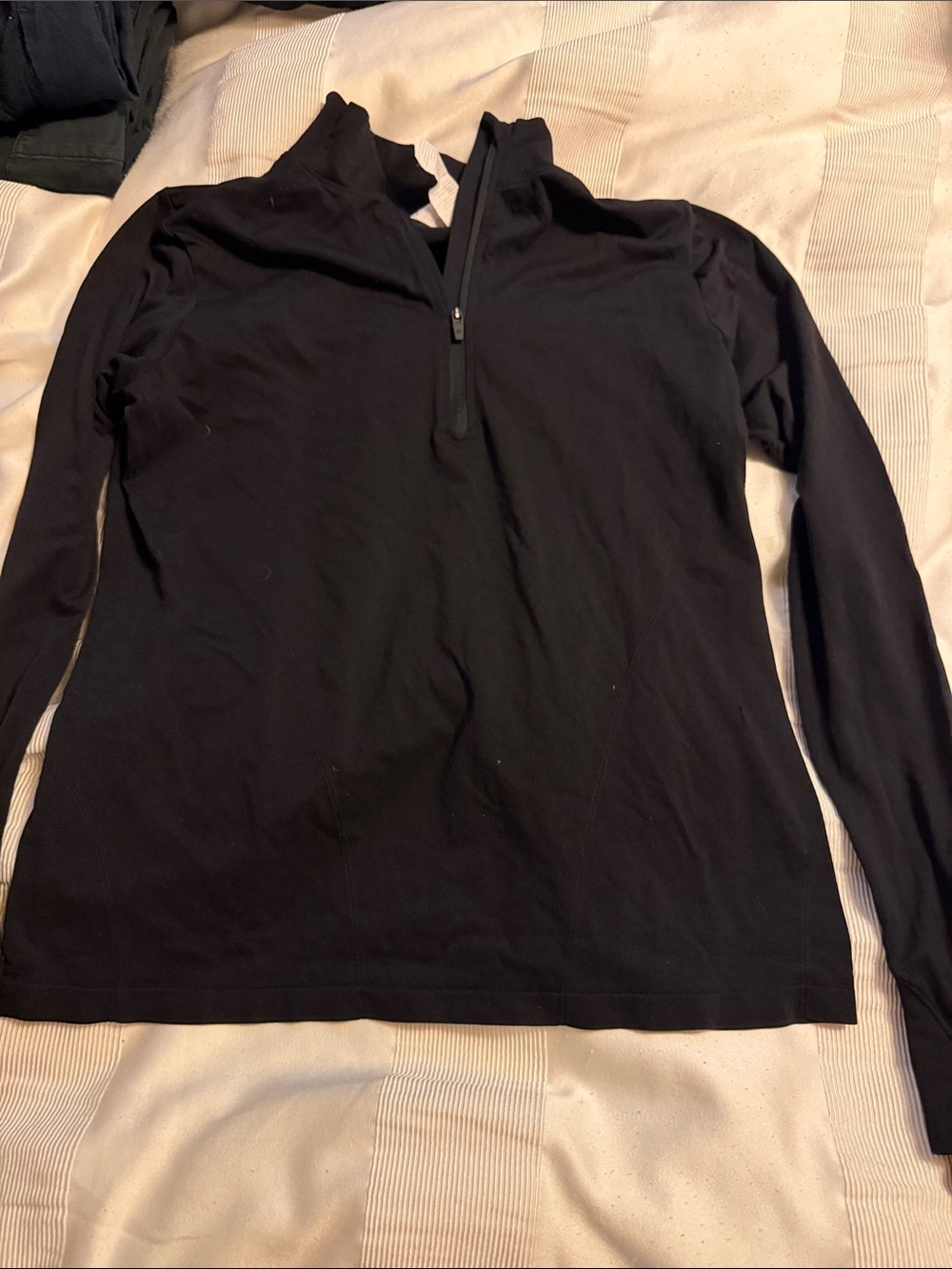 Black Quarter-Zip Sweater
